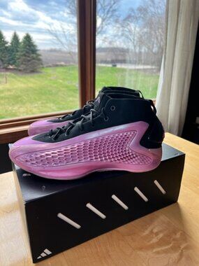 Men's Size 9 Adidas AE 1 Low Purple Basketball Shoes